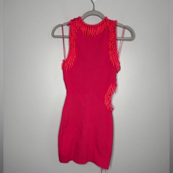 Cult Gaia Ervin Knit Mini Dress In Pink - Picture 8 of 15